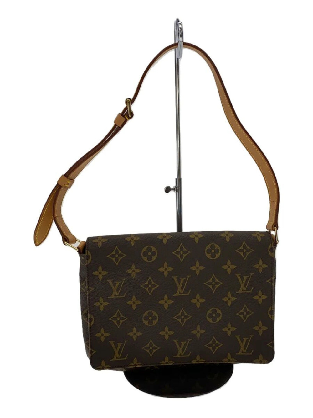 LOUIS VUITTON Musette Tango Monogram Canvas Short Shoulder Bag Brown